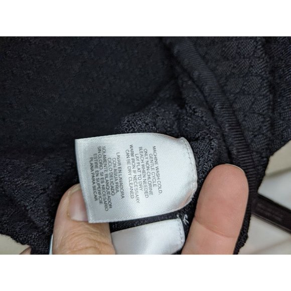 Jones New York Top Shirt Size L Black Knit Stretchy - Picture 6 of 6